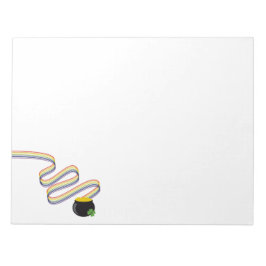 Wavy Rainbow Stripes Leading to Pot of Gold Notizblock
