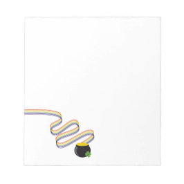 Wavy Rainbow Stripes Leading to Pot of Gold Notizblock