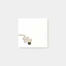 Wavy Rainbow Stripes Leading to Pot of Gold Post-it Klebezettel