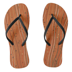Wavy Red Stripes japanisch Abstrakt Flip Flops