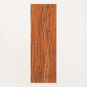 Wavy Red Strips: Moderne japanische Abstrakte Kuns Yogamatte