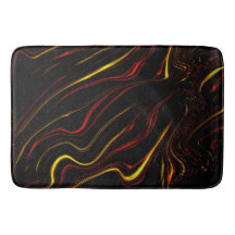 Wavy rote goldlange Spuren auf schwarzem Hintergru