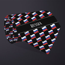 Wavy Russia Flag-Muster Krawatte