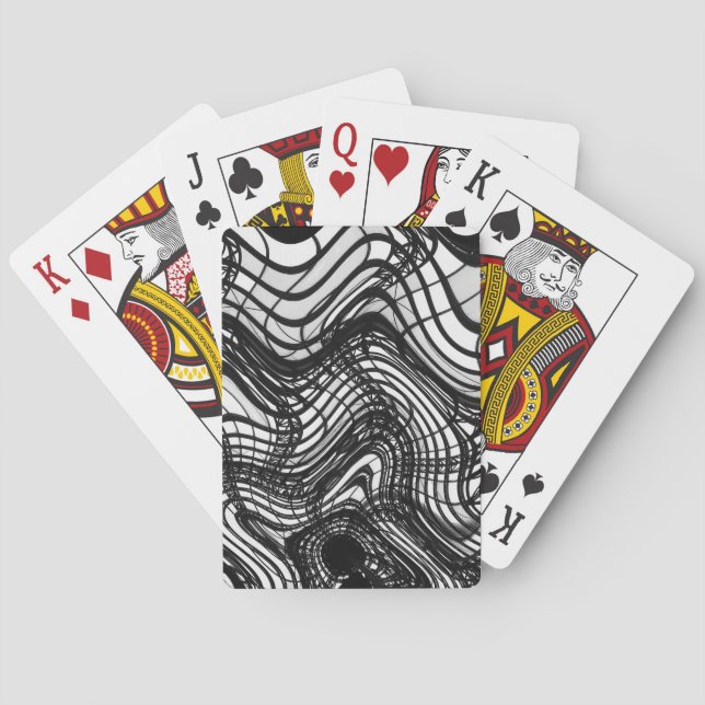 Wavy, Schwarz-Weiß-Decke, 2016 | SVP-Bilder Spielkarten (Rückseite)