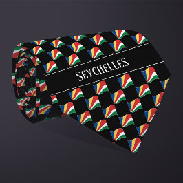 Wavy Seychelles Flag Pattern  Krawatte