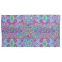 Wavy Sky Blue Multicologe Trippy Muster