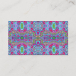 Wavy Sky Blue Multicologe Trippy Muster Visitenkarte