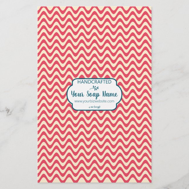 Wavy Strip Soap Wrap Paper (Vorderseite)