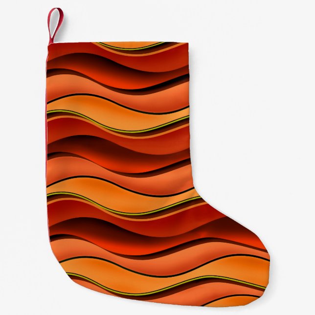Wavy Stripes: Nahtloses Muster. Kleiner Weihnachtsstrumpf (Vorderseite)