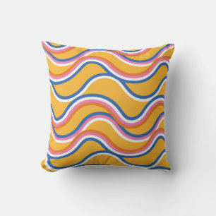 Wavy Summer Stripes Kissen