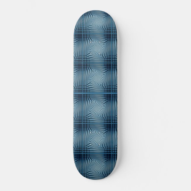 WAVY SWIRL CURVE PATTERN SKATEBOARD (Vorderseite)