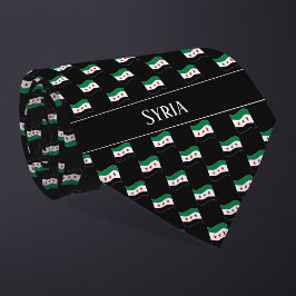 Wavy Syria Flag Pattern  Krawatte