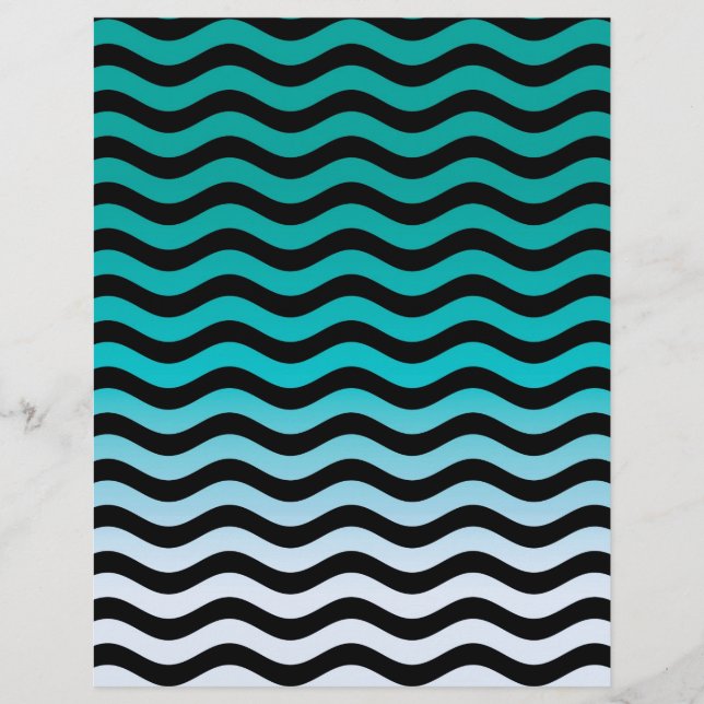 Wavy Turquoise Stripes Pattern (Vorderseite)