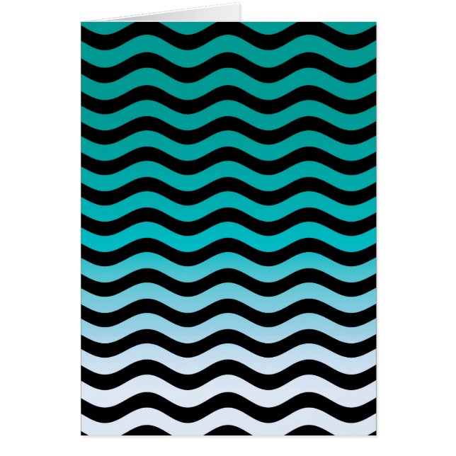 Wavy Turquoise Stripes Pattern (Vorne)