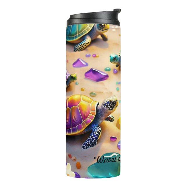 "Wavy Turtle Adventures" Thermosbecher (Nach links gedreht)
