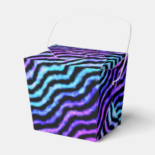 Wavy Wasserfarbe - cyan und lila : Geschenkschachtel