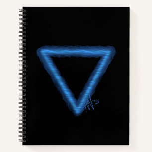 Wavy Water Element Alchemy Symbol Spiral Notizbuch