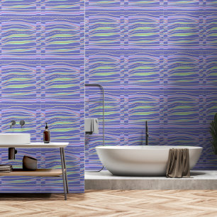 Wavy Waves Blue Tapete