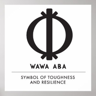 Wawa Aba   Symbol der Härte und Widerstandsfähigke Poster