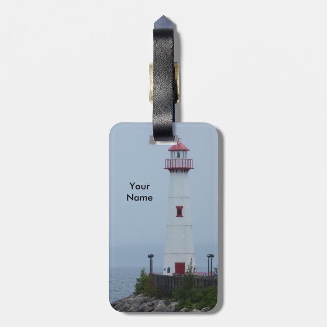 Wawatam im Nebel Gepäckanhänger (Rückseite vertikal)