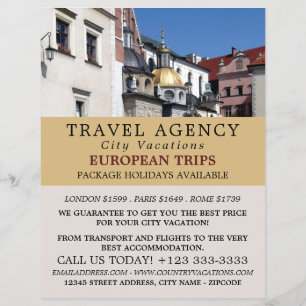 Wawel Cathedral, Krakau, Reiseagentur Werbung Flyer