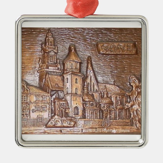 WAWEL SCHLOSS IN KRAKAU POLEN SILBERNES ORNAMENT (Vorne)