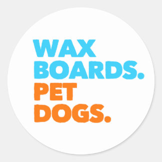 Wax Boards Haustiere Hunde Surfgeschenk Runder Aufkleber