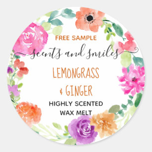 Wax Melt Hübsches, blumenfreies Beispiel Runder Aufkleber