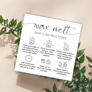 Wax Melts Care Vielen Dank Karte Elegantes Skript 