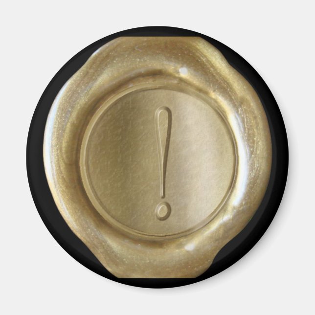 Wax Siegel Monogram Magnet - Gold - Script Style - (Vorne)
