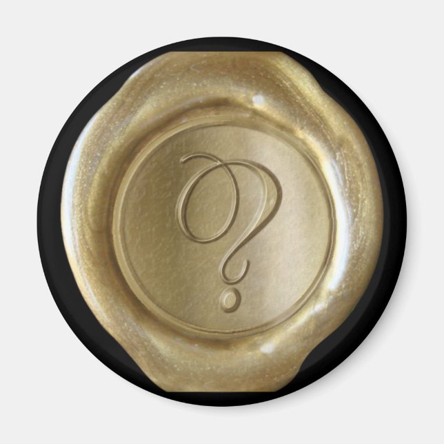 Wax Siegel Monogram Magnet - Gold - Script Style - (Vorne)
