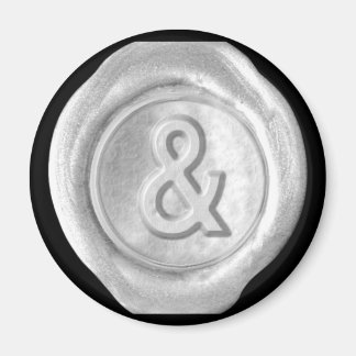 Wax Siegel Monogram Magnet - Silver - Bold Style -