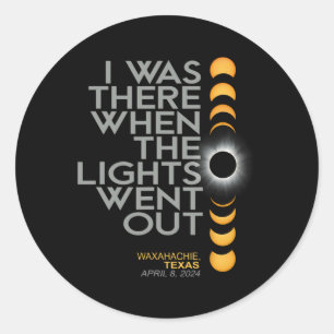 Waxahachie 2024 Solar Eclipse 2024 040824 Eclipse Runder Aufkleber