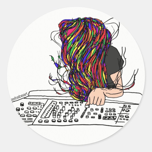 Waxbabe Bassnectar Logo-Aufkleber Runder Aufkleber (Vorderseite)
