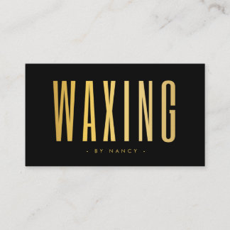 Waxing Black And Gold  Visitenkarte