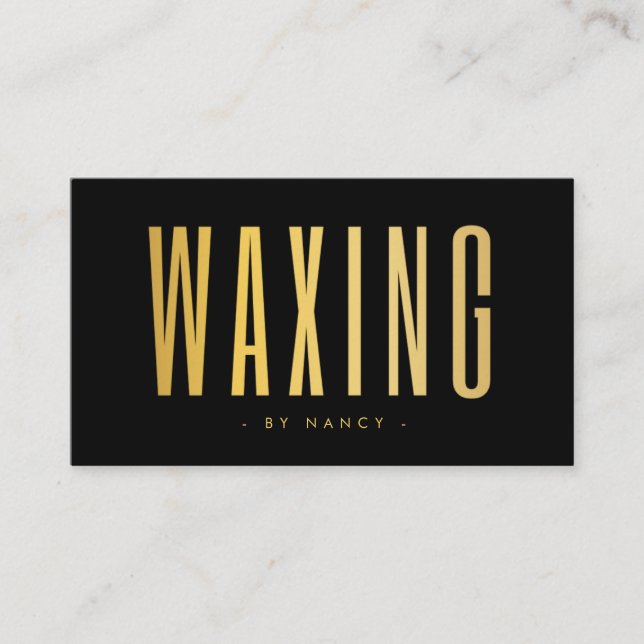 Waxing Black And Gold  Visitenkarte (Vorderseite)