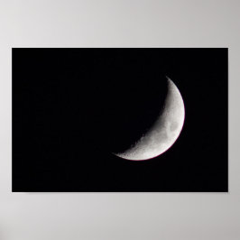 Waxing Crescent Moon Poster
