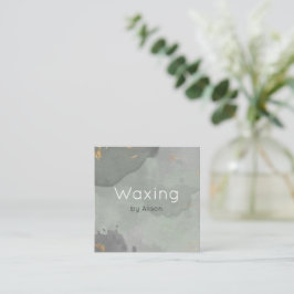 Waxing Graugoldfarbe Quadratische Visitenkarte