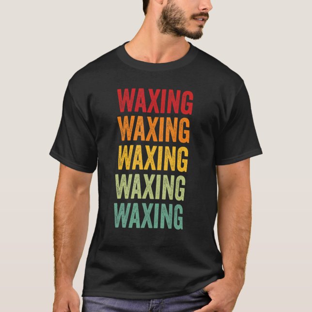 Waxing Hobbyist Rainbow Design T-Shirt (Vorderseite)