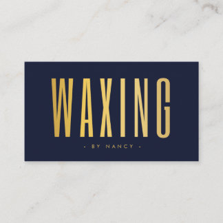 Waxing Navy And Gold  Visitenkarte