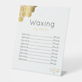 Waxtechniker/Ästhetiker, goldene Honigbiene Sockelschild