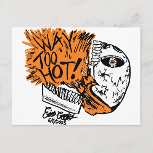WAY TOO HOT! Cartoon-Schädel Postkarte