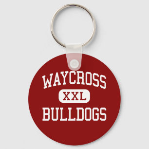 Waycross - Bulldoggen - Mitte - Waycross Georgia Schlüsselanhänger