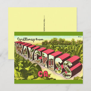 Waycross GA Vintage-Postkarte Postkarte