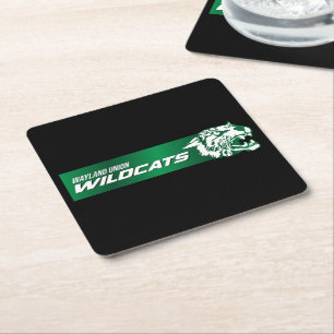 Wayland Gewerkschaft Wildcats #2 Rechteckiger Pappuntersetzer