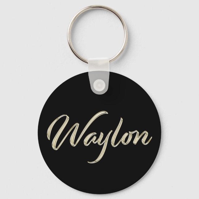 Waylon Button Name Schlüsselger Schlüsselanhänger (Vorderseite)