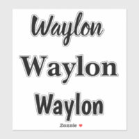 Waylon Name in kurvenreicher Schrift,