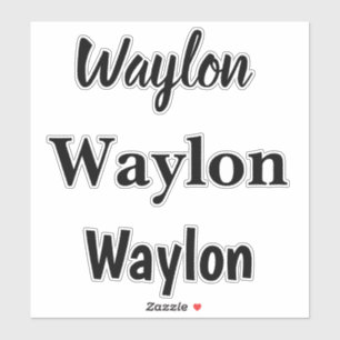 Waylon Name in kurvenreicher Schrift, Aufkleber