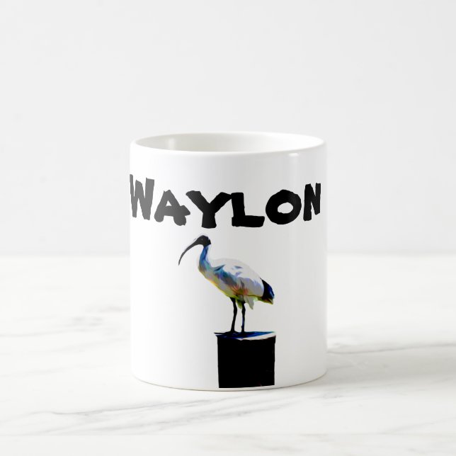 Waylon Name mit Bin Chicken, Coffee Tasse (Mittel)