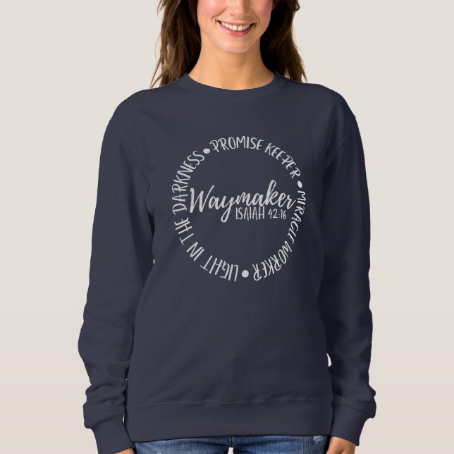 WAYMAKER BIBLE VERSE SWEATSHIRT (Vorderseite)